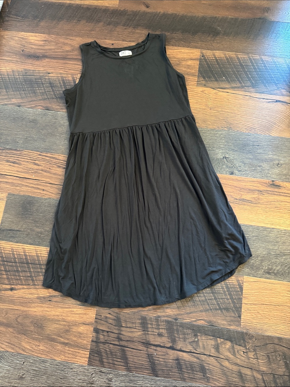 Supersoft Gray  Sleeveless T-Shirt Dress